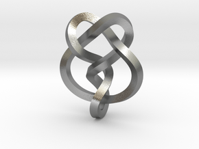 Miller institute knot (Square) in Natural Silver: Extra Small