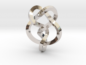 Miller institute knot (Square) in Platinum: Extra Small