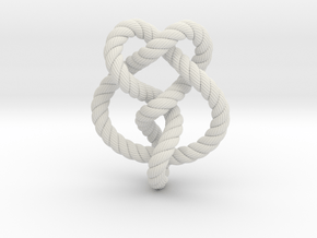 Miller institute knot (Rope with detail) in White Natural Versatile Plastic: Extra Small