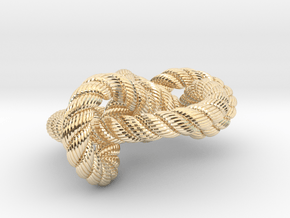 Miller institute knot (Rope with detail) in 14k Gold Plated Brass: Medium