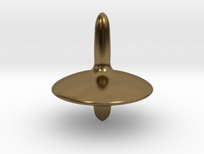 "Flying saucer" Spinning Top in Polished Bronze