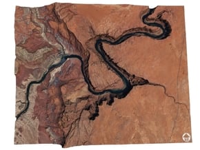 Horseshoe Bend Map, Arizona in Full Color Sandstone