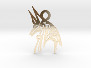 Anubis - Amulet - Abstract in 14k Gold Plated Brass