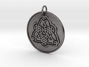 Tribal Triquetra in Polished Nickel Steel: Small