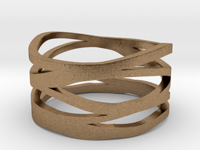Strands Ring in Natural Brass
