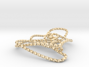 Thistlethwaite unknot (Twisted square) in 14k Gold Plated Brass: Medium