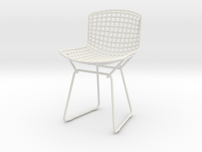 Knoll Bertoia Side Chair Frame 4"H in White Natural Versatile Plastic