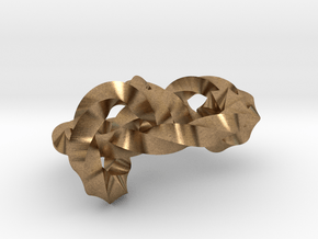 Miller institute knot (Twisted square) in Natural Brass: Medium