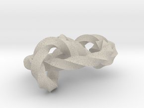Miller institute knot (Twisted square) in Natural Sandstone: Medium