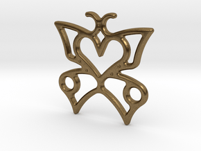 butterfly heart in Natural Bronze