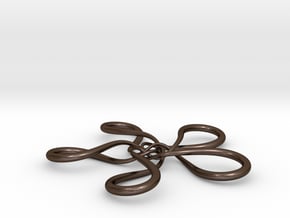 Turtle knot (Circle) in Polished Bronze Steel: Extra Small