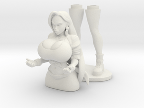Layla 200 mm 2 piece Hollowed statue in White Natural Versatile Plastic