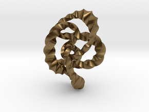 Knot 8₂₀ (Twisted square)  in Natural Bronze: Extra Small