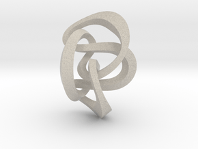 Knot 8₂₀ (Square)  in Natural Sandstone: Extra Small