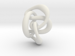 Knot 8₂₀ (Circle)  in White Natural Versatile Plastic: Extra Small