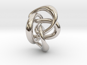 Knot 8₂₀ (Circle)  in Rhodium Plated Brass: Extra Small