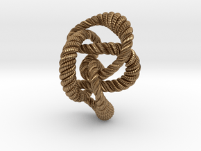 Knot 8₂₀ (Rope with detail)  in Natural Brass: Extra Small