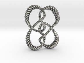 Symmetrical knot (Rope) in Natural Silver: Extra Small