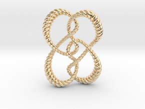 Symmetrical knot (Rope) in 14k Gold Plated Brass: Extra Small