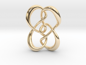Symmetrical knot (Circle) in 14K Yellow Gold: Extra Small