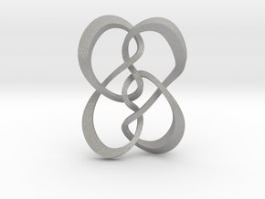 Symmetrical knot (Square) in Aluminum: Extra Small