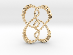 Symmetrical knot (Twisted square) in 14K Yellow Gold: Extra Small