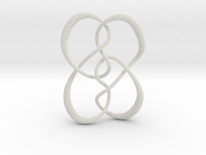 Symmetrical knot (Rope with detail) in White Natural Versatile Plastic: Small