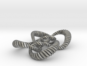 Symmetrical knot (Rope with detail) in Natural Silver: Medium