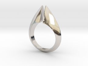 Torc Ring II in Rhodium Plated Brass: 6 / 51.5