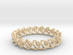 Chain stitch knot bracelet (Circle) in 14K Yellow Gold: Extra Small