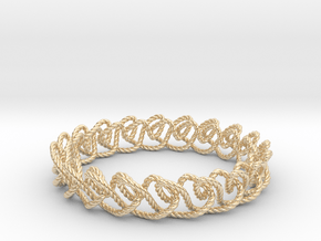 Chain stitch knot bracelet (Rope) in 14K Yellow Gold: Medium