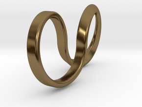 Mobius Hoop Ring in Polished Bronze: 5 / 49