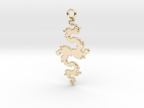 FDragon Pendant in 14k Gold Plated Brass