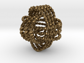 Monkey's fist knot (Twisted square) in Natural Bronze: Extra Small