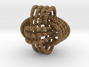 Monkey's fist knot (Rope with detail) in Natural Brass: Large