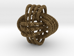 Monkey's fist knot (Rope with detail) in Natural Bronze: Large