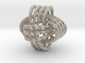 Monkey's fist knot (Rope with detail) in Platinum: Large