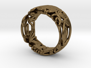 spaghetti_ring_23mm in Natural Bronze