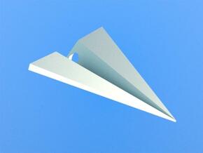 Paper Airplane Pendant in White Natural Versatile Plastic