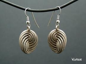 Running in Circles - Earrings (S) in Polished Bronzed Silver Steel