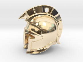 spartan helmet in 14K Yellow Gold