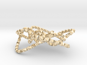 Ochiai unknot (Twisted square) in 14k Gold Plated Brass: Extra Small