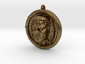 Frankenstein's Monster 3D Pendant in Natural Bronze