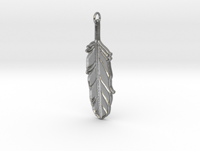 Feather in Natural Silver: Small