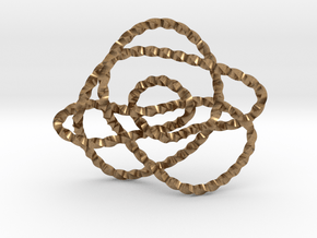Ochiai unknot (Twisted square) in Natural Brass: Extra Small
