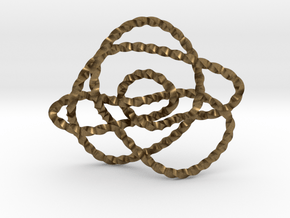 Ochiai unknot (Twisted square) in Natural Bronze: Extra Small