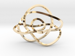 Ochiai unknot (Square) in 14K Yellow Gold: Extra Small