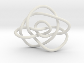 Ochiai unknot (Circle) in White Natural Versatile Plastic: Extra Small