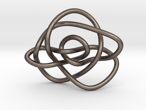 Ochiai unknot (Circle) in Polished Bronzed Silver Steel: Extra Small