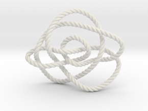 Ochiai unknot (Rope) in White Natural Versatile Plastic: Extra Small
